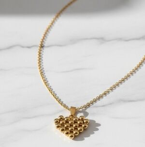 18K Gold Plated STAINLESS STEEL Heart Necklace